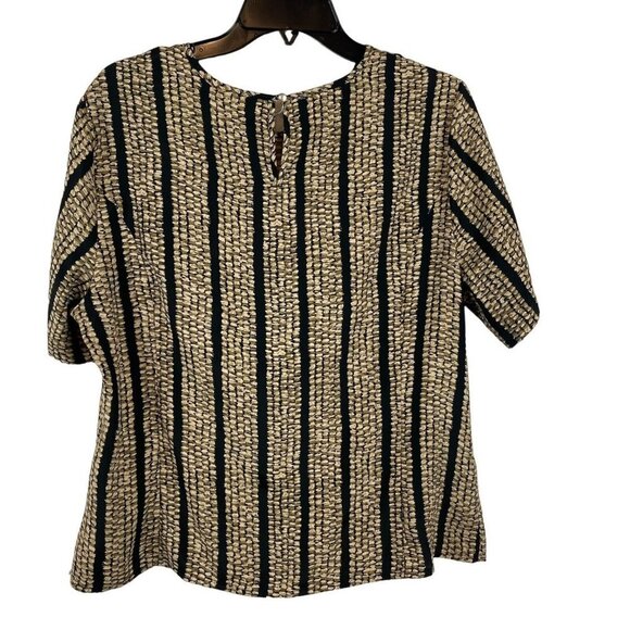 Christie Jill Women Short Sleeve Crew Neck Top Blouse Size L - Picture 2 of 7